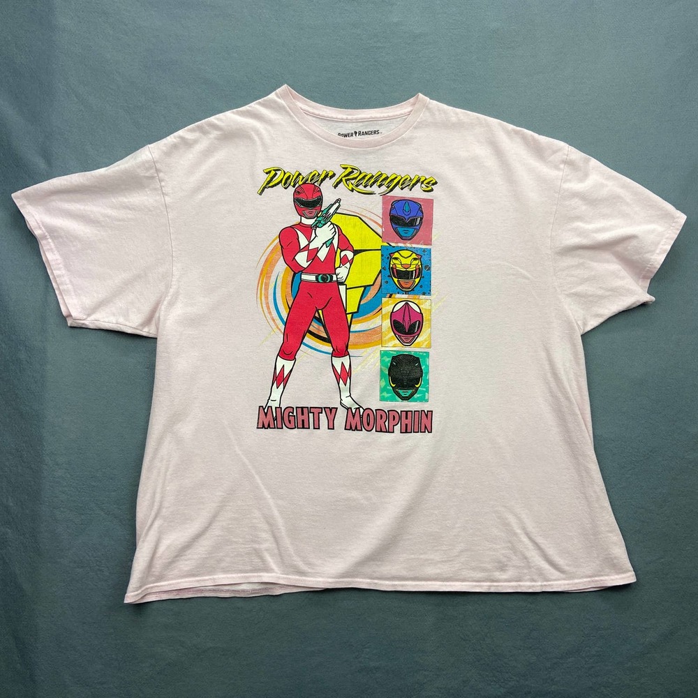 Mighty Morphin Power Rangers - Pink T-Shirt - 3X
